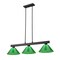 Z-Lite Cobalt Billiard, 3-Light, 14 In.W x 46 In.L x 8 In.H, Matte Black/Green 152MB-PGR - alternate 1